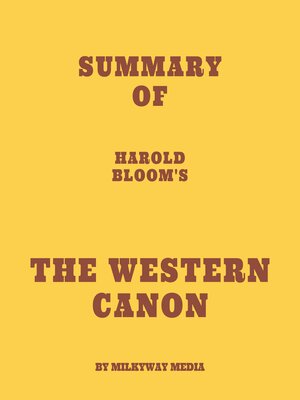 cover image of Summary of Harold Bloom's the Western Canon